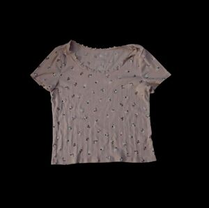 Large So pink floral shirt